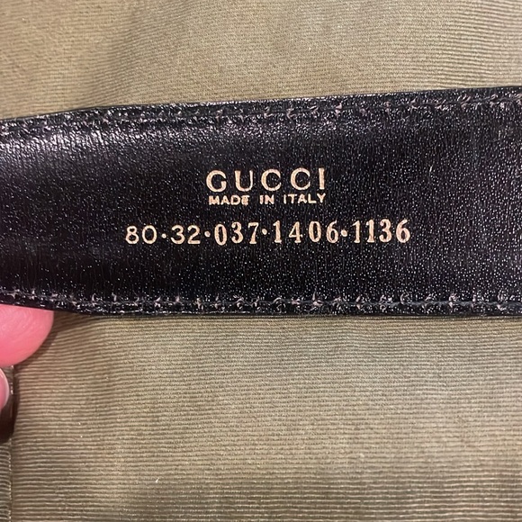 GUCCI black patten leather retro / vintage belt authentic - Picture 12 of 13